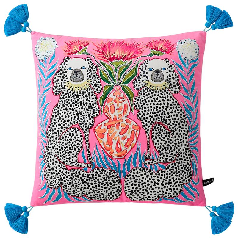 

Decorative Lumbar Pillowcase Retro Wild Animals Accent Cushion Cover Square Soft Velvet Cushion Cover Home Decoration 45x45cm розовый