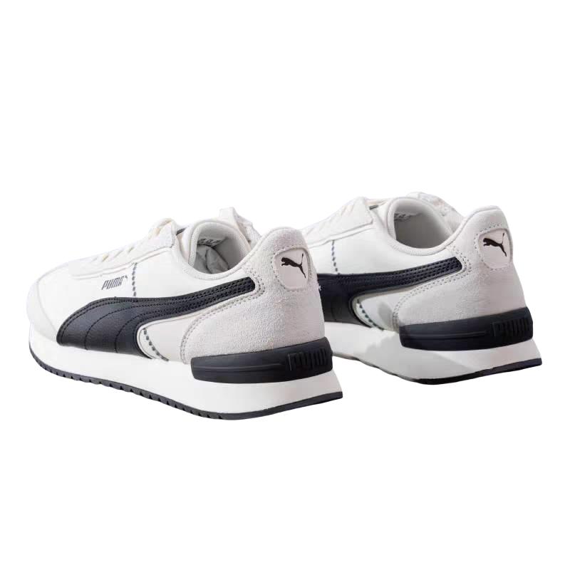 New PUMA R78 Retro Cushioning Lightweight Low Top Casual Shoes Unisex White Black 402241-01