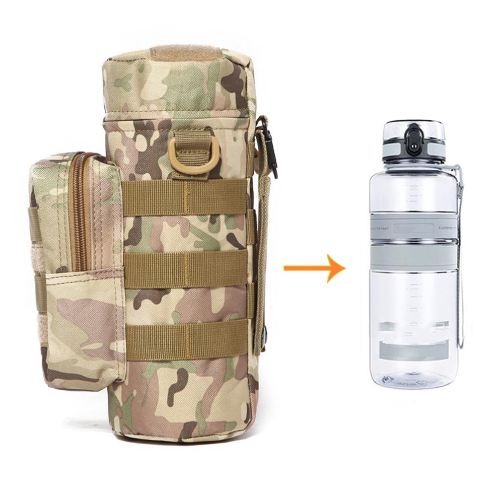 Tactical Molle Water Bottle Holder Bag Military Water Bottle Kettle Carrier Kettle Pouch Outdoor Hiking Fishing Camping Supplies  Practical Use