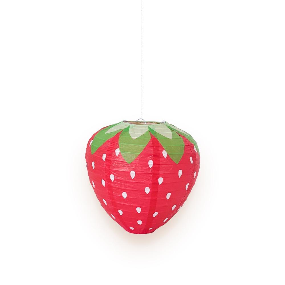 1/3PCS Pink Red Color 3D Strawberry Paper Lantern Folding Shaped Lantern Girls Birthday Party