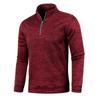 Winter Men's Sweatshirt Placket Zipper Design Solid Color Turtleneck Base Shirt Jacket