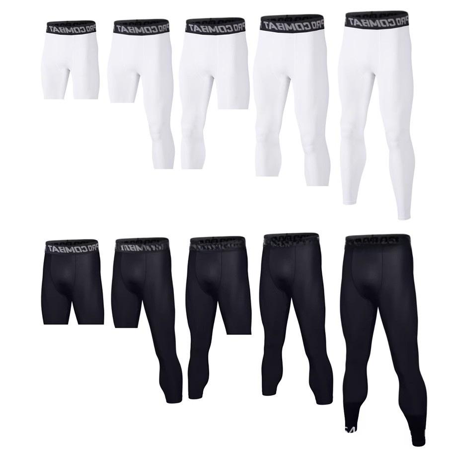 Men's Quick-Dry High Elastic Compression Basketball Leggings for Summer Fitness