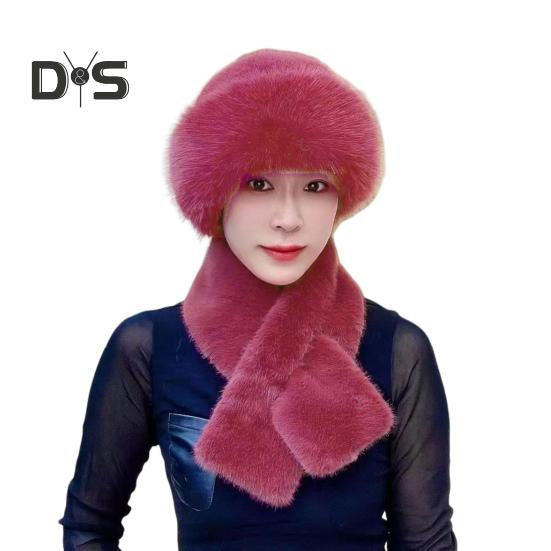 

2 шт./комплект, мужская зимняя монгольская шапка, утеплитель для шеи, толстая эластичная однотонная защита для ушей, сохраняющая тепло, повседневная одежда, купольная шапка для катания на лыжах, коньках, головной убор темно-розовый