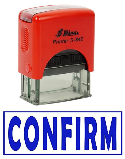 CONFIRM Self Inking Rubber Stamp Office Stationary Custom Shiny Stamp