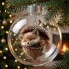 Weihnachtsbaum-Hängedekorationen Leuchtende Story-Ornamente Leuchtende Mini-Tiere Kugelschmuck mit Warmem Einzigartiges Andenken Geschenke LED-Licht,