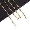 1meter Stainless Steel Chunky Crucifix Chains for Diy Statement Chain Gold Necklace Bracelet Chains Jewelry Making Supp