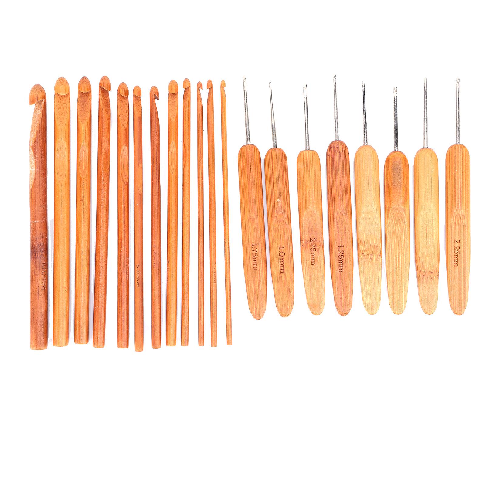 

Crochet Kit DIY Carbonized Bamboo Ergonomic 20 Different Types Knitting Needle Case for Craft Sweater KnittingPurple Bag