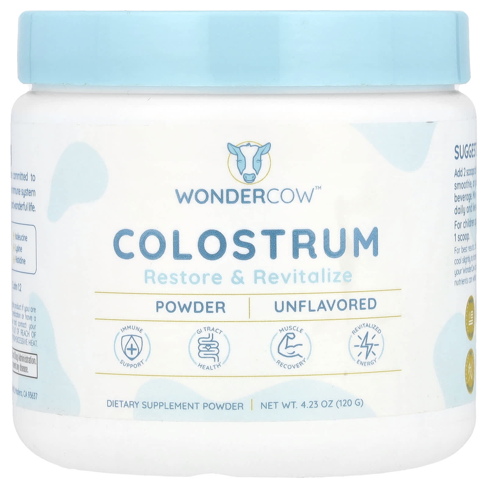

Colostrum Powder, Unflavored, 120G(4.23Oz)