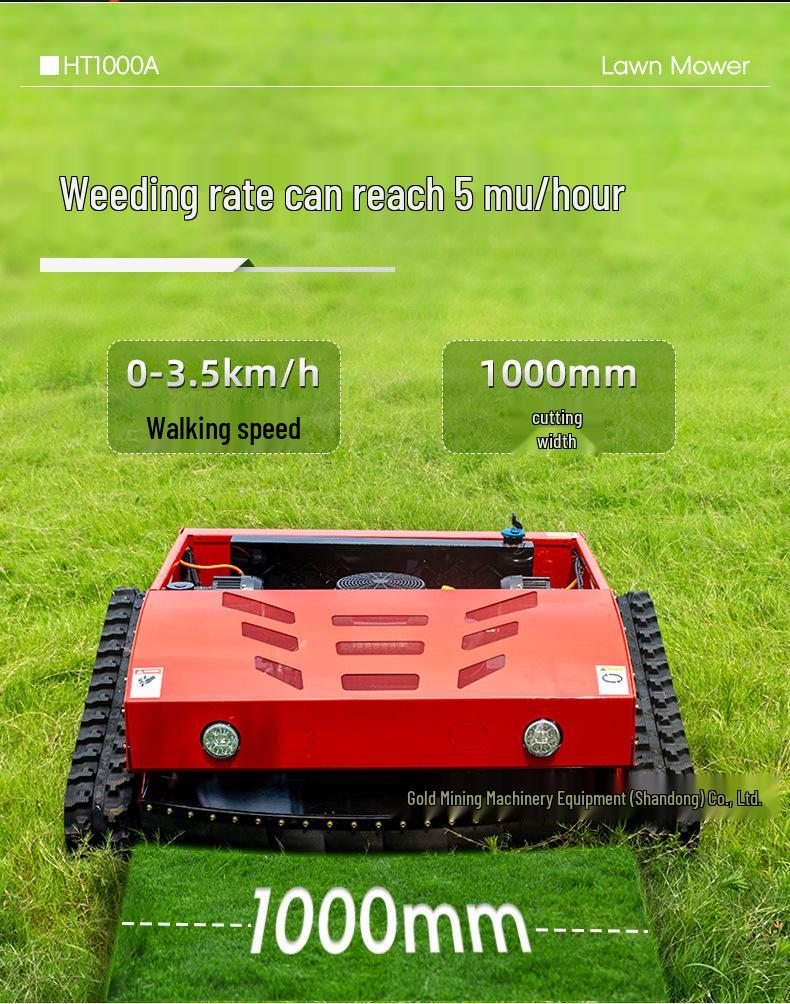 Remote Control Crawler Lawn Mower for Community Landscaping