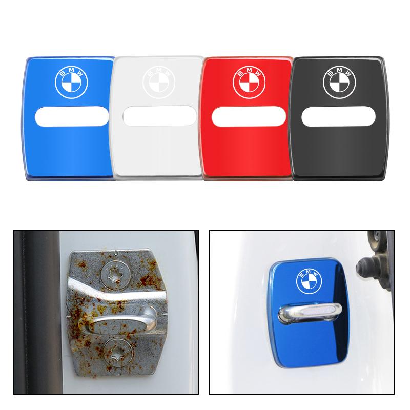 For BMW M X1 X3 For BMW X1 X2 X3 X5 X4 X6 X7 G30 G20 G32 G11 G12 F40 F30 F20 F10 F34 F07 F44 Sticker 4Pcs 3D Car Door Lock Cover Accessories