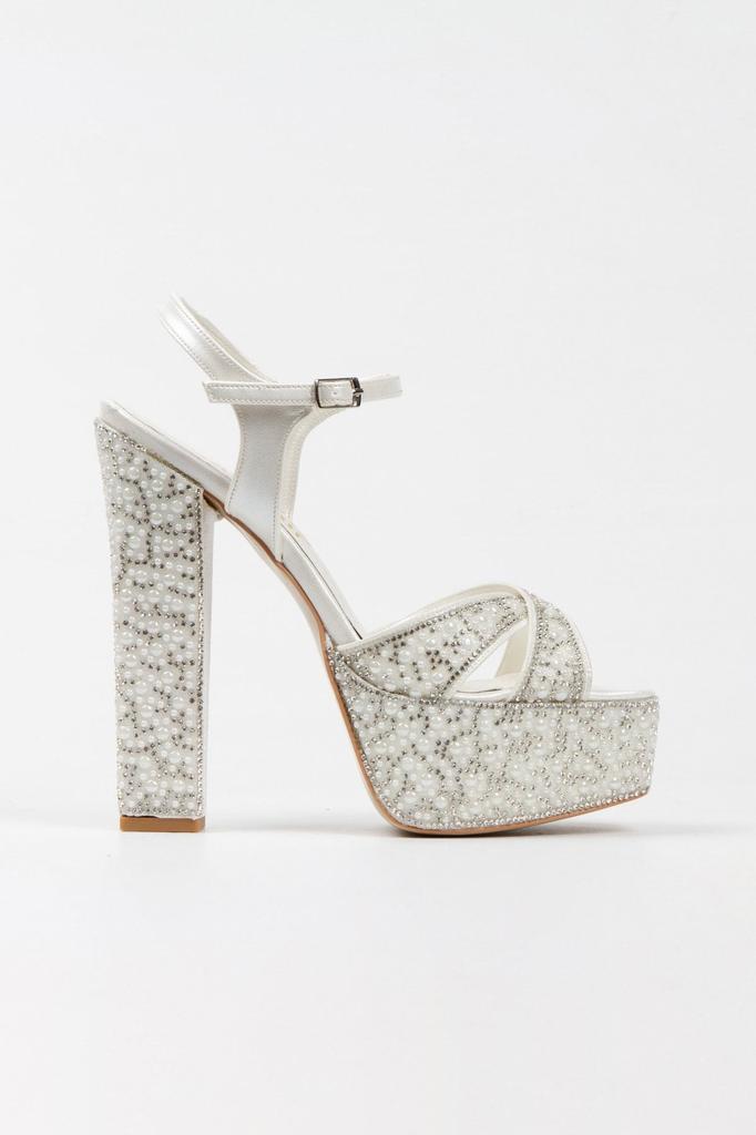 Women's Fashion Style High Heels Silver Sultan Full Party Wedding Evening Dress Shoes