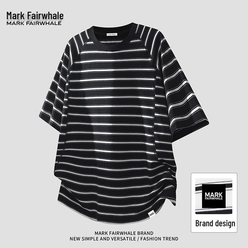 Mark Fairwhale Retro Striped Loose Fit Unisex T-Shirt S