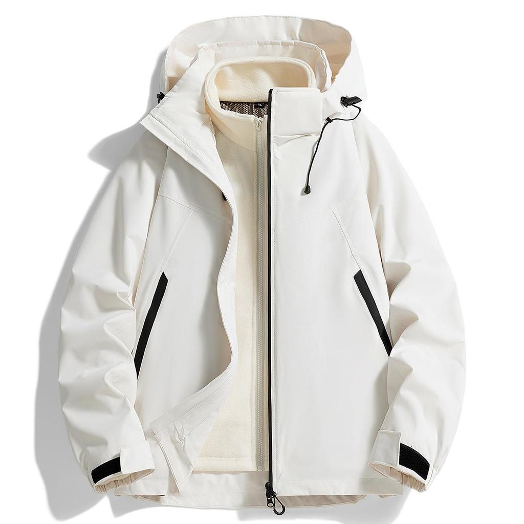 Jacket Three-in-one Men and Women Removable Mountaineering Jacket Outdoor Autumn and Winter Windproof Waterproof Jacket New Style