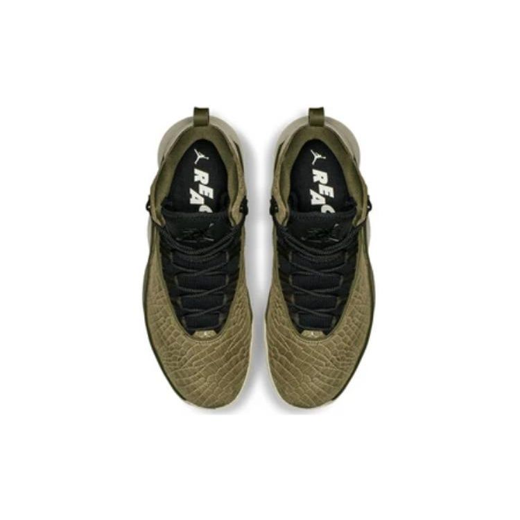 Air Jordan Super.Fly MVP PF Olive Canvas Men Sneakers Green Black-Light-Bone AR0038-300
