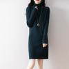 Women Sweater Dress 100% Wool MODERN NEW SAGA Turtleneck Knit Long Pullover Winter Jumpers Wool Long Dress Female
