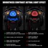 Motorcycle Brake Light Refit Wheel Eyes Rotating RGB Flashing Sharingan Decor Tail Light Anime Style Modification Accessories