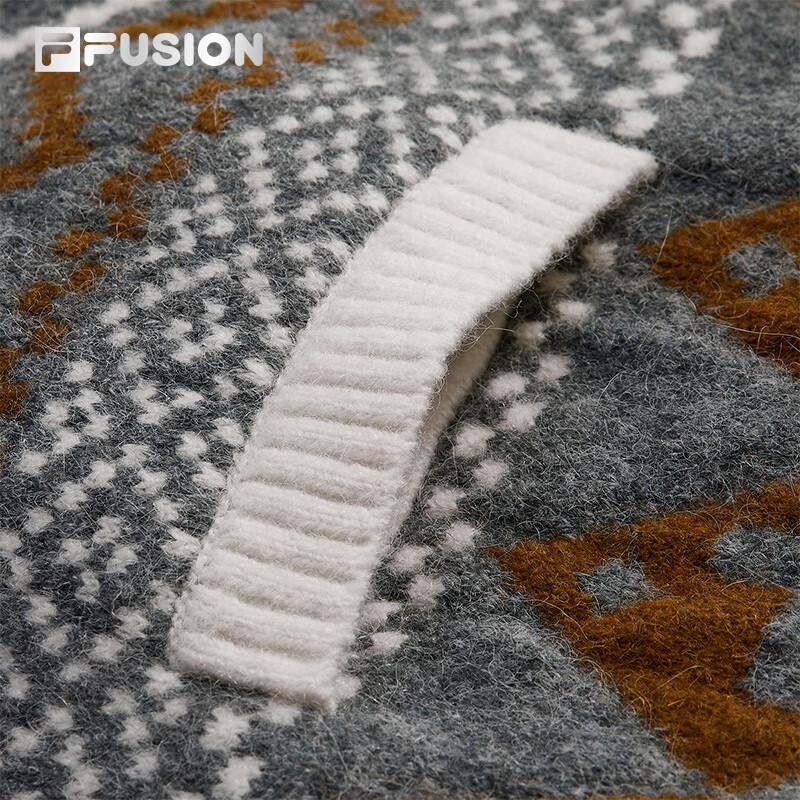 FILA FUSION Couple Woven V-Neck Cardigan