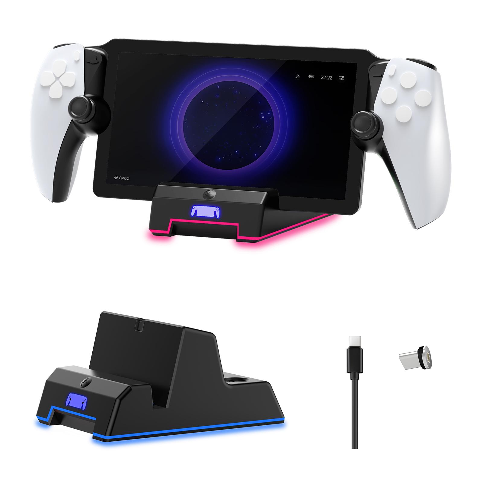 

JYS-P5202 Магнитная зарядная станция для Sony Playstation Portal Зарядная подставка Type-C с RGB-подсветкой Type A