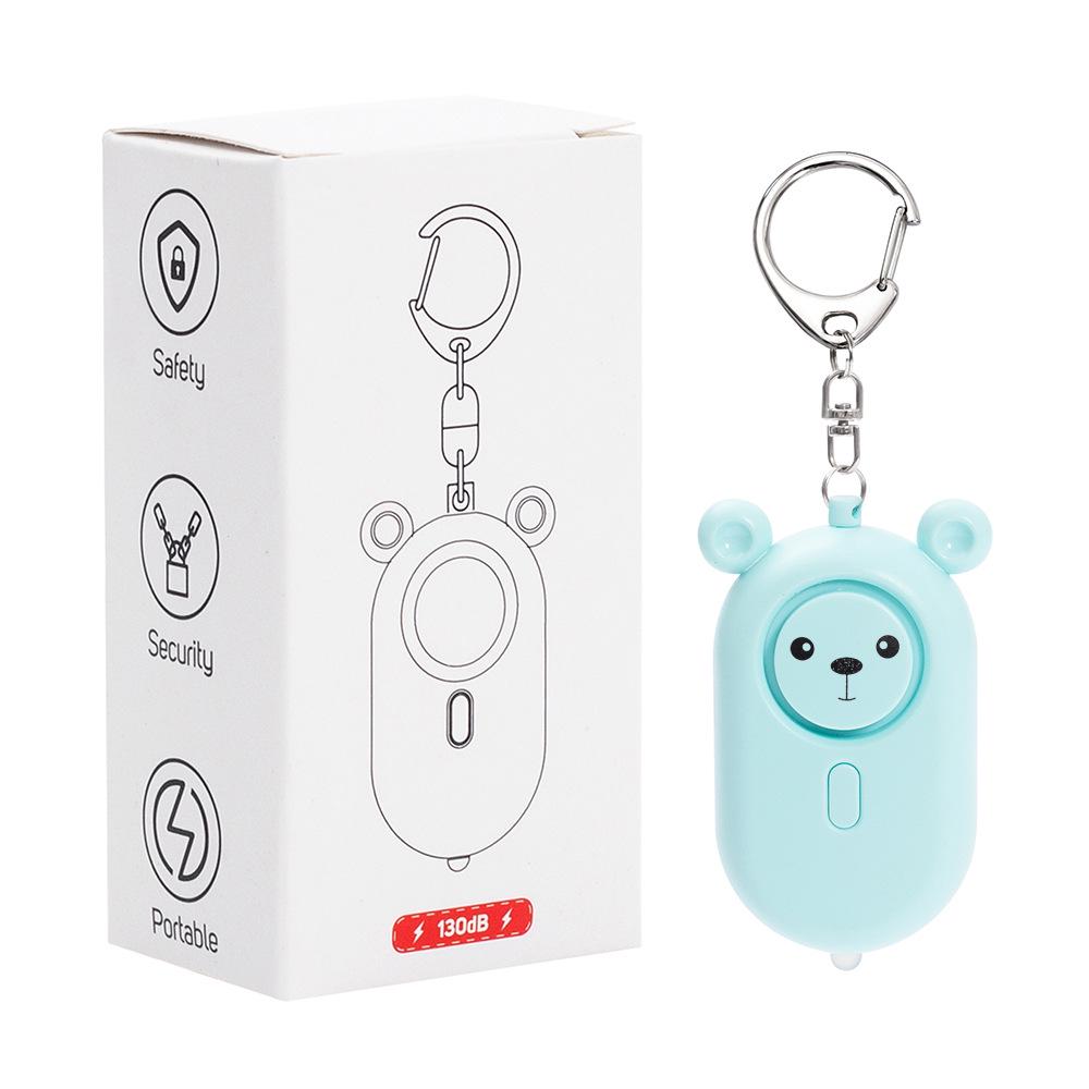 LED Rechargeable Personal Outdoor Alarm with Night Warning Light for Child Self-Defense