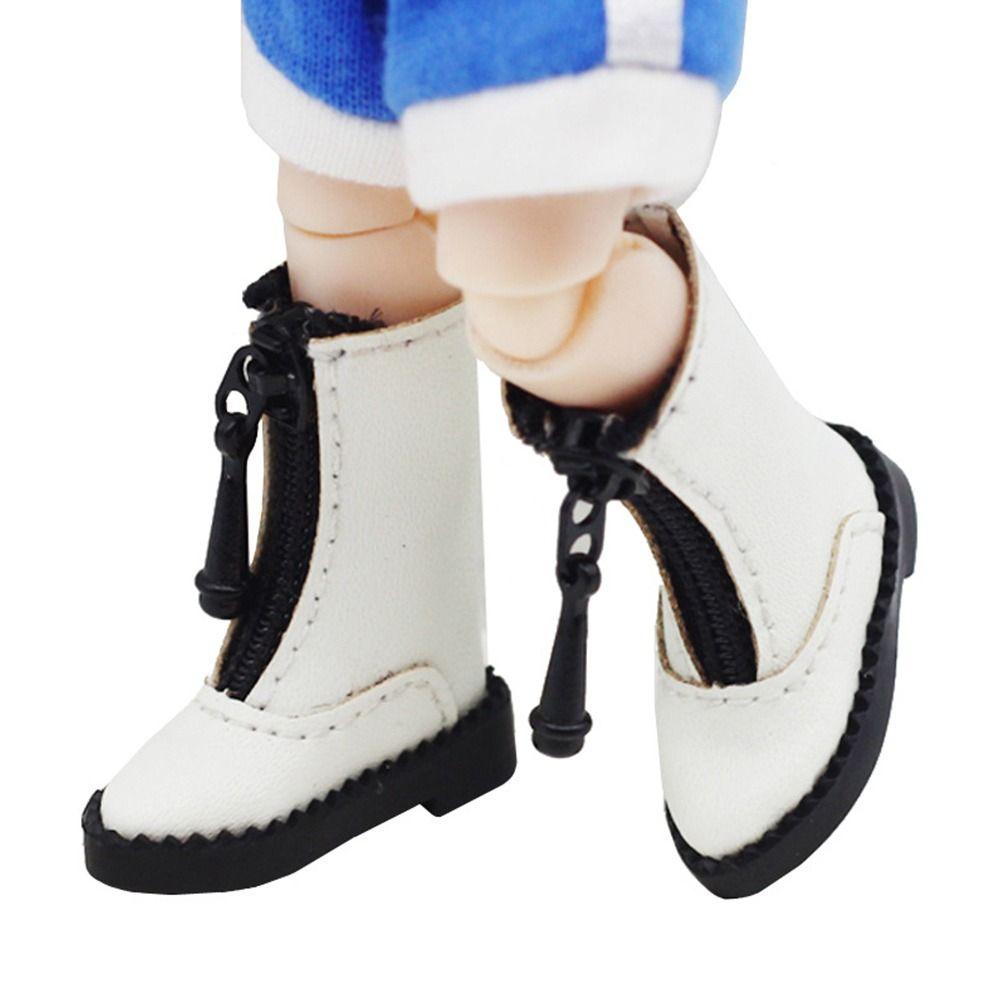 for 1/12BJD Doll Cute Handmade Cowhide Dolls Shoes Leather Shoes Doll Boots New Casual