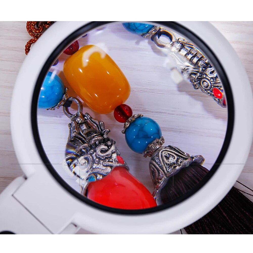 5x 11x 8 LED-Lupe / Lupe / Dual-Use-Ständer oder tragbare faltbare Lupe / Tischlampe Superhelle Lupe