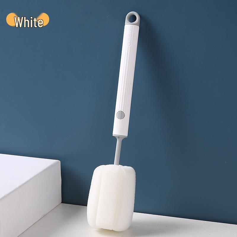 Long-Handle Detachable Sponge Cleaning Brush for Glasses and Bottles