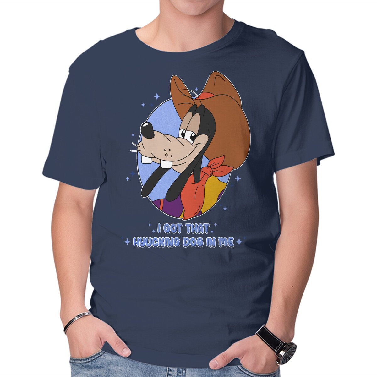 Unisex Crew Neck T-Shirt I Got That Hyucking Dog In Me Graphic Short Sleeve Casual Tee XXXXL