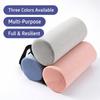 Memory Foam Lumbar Roll Pillow Stripe Cover Cylinder Shape Memory Foam Pillow Fabric Cover Adjustable Strap Office Chair Pillow