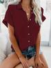 Women's 2025 Summer Exclusive Short-Sleeve Lapel Button-Down Shirt