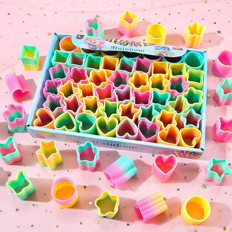 

Summer Rainbow Rings: Popular Small Gifts at Night Markets & Parks Mini Rainbow Ring [Random] - 10 pcs