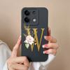 Phone Case For Redmi Note 13 Pro 4G 5G Elegant Letter Soft Liquid Silicone Full Coverage Protector For Redmi Note13 13Pro Fundas