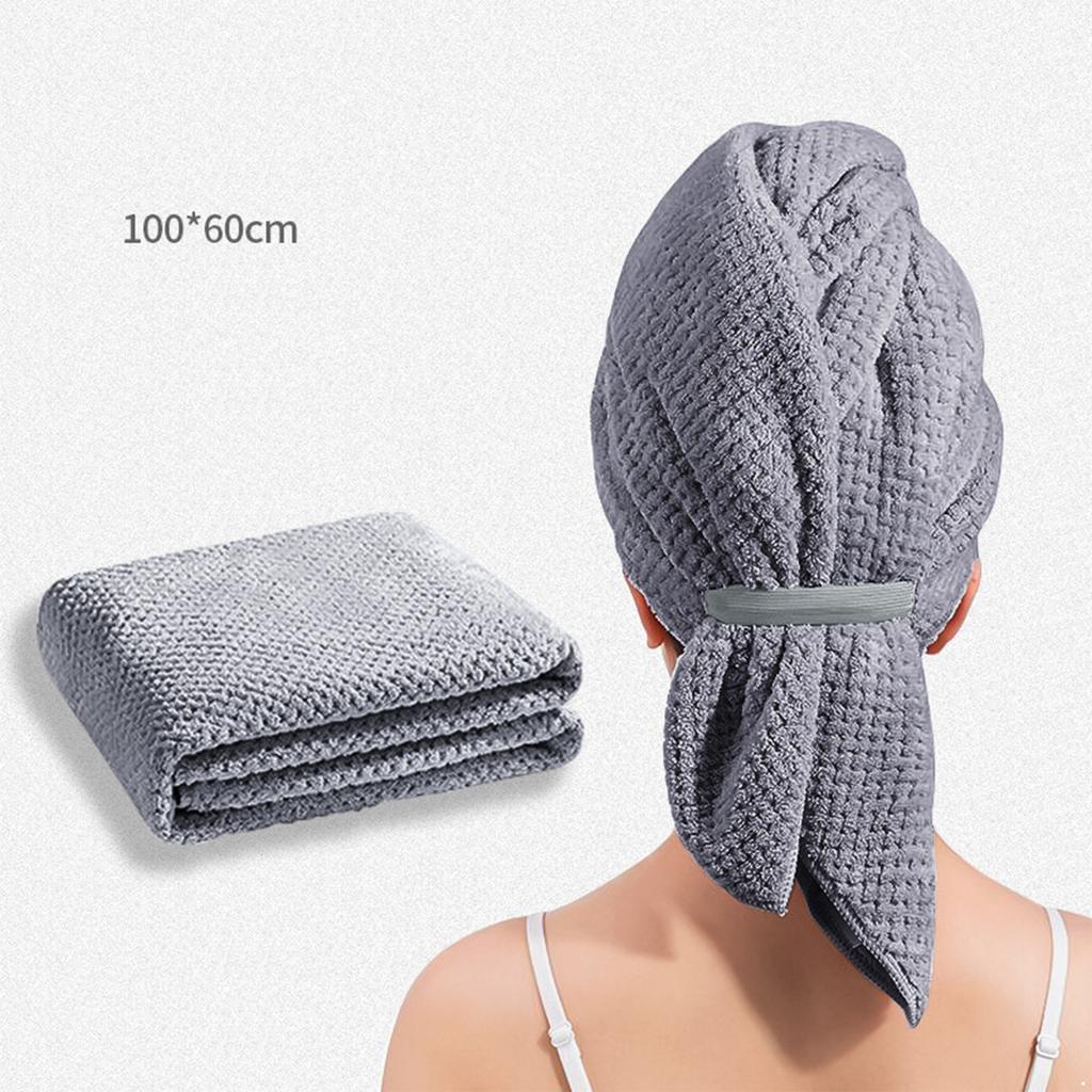 Thick Quick-Dry Hair Turban for Women, Extra Large Absorbent Shower Cap, Drying Towel Wrap for Long or Thick Wet Hair