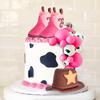 3 Stück Rosa Cowboy Kuchen Dekorationen Cowboyhut Stiefel Kuchenaufsätze Western Cowgirl Geburtstag für Western Themenparty Gastgeschenke Zubehör