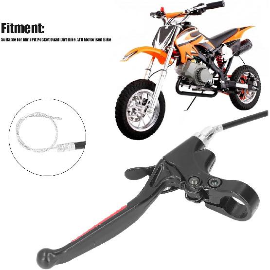 22mm Handlebar Brake Lever Brake Accessories with 1.45m Cable Left for 2 Stroke Mini Quad ATV