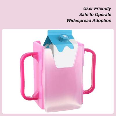 Milk Box Holder Juice Box Holder Drinking Bottle Holder for Toddle Adjustable and Portable Juice Bag Holder Juice Box Drinking