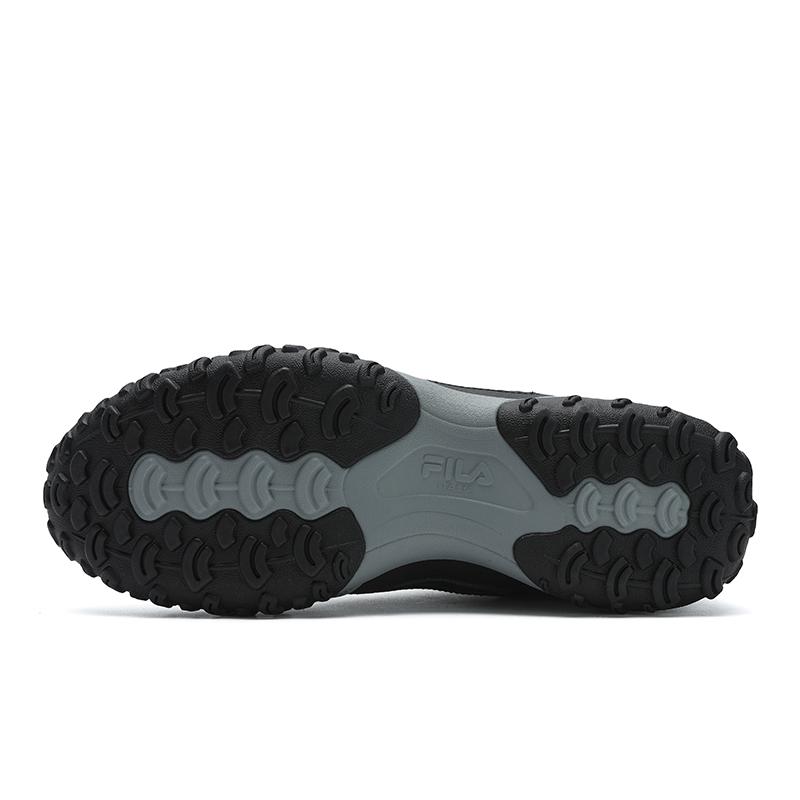 Fila Pebble Ballet Shoes Retro Versatile Trendy Fabric Synthetic Leather Durable Low-Top Running Shoes Men Sneaker Gray Blue F12M512107FCM