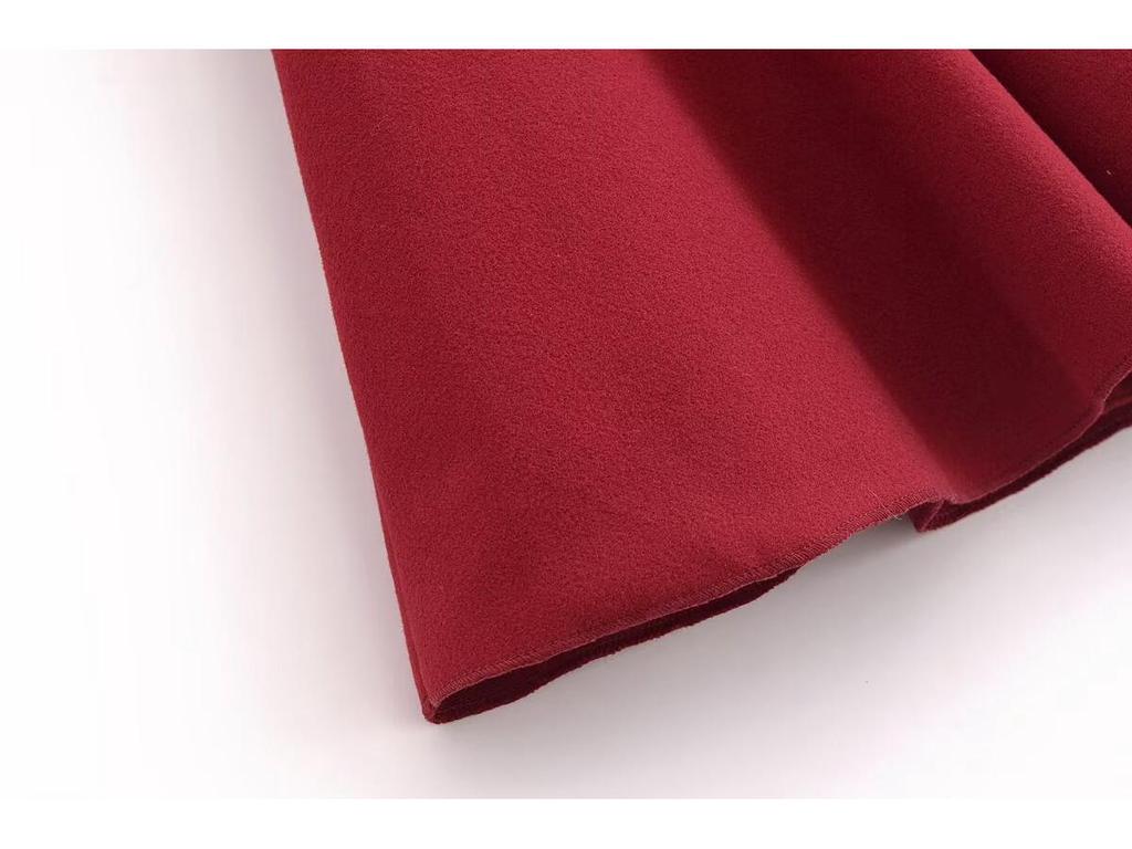 2024 Winter Women's European & American Style Batwing Sleeve Waist-Tied Coat