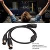 MIDI DIN 5 Pin Splitter Y Adapter Din 5 Pin Female To Dual 2 Male Audio MIDI Adapter Extension Cable for MIDI Electric MIDI Guitar Cable, Keyboard,
