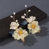2pcs Chinese Style Hair Clip Classical Elegant Glass Flower Hair Clip For Women Fairy Hanfu Hair Accessories Exquisite Barrettes