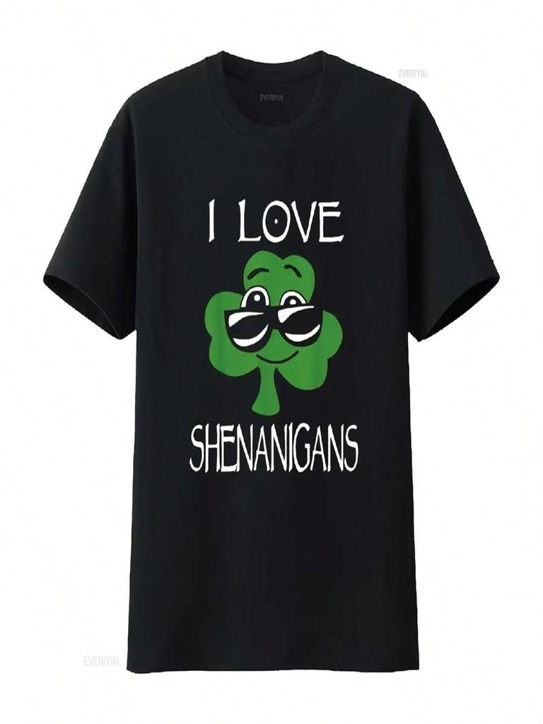 Kids Shenanigans St Patricks Day Boys Girls Shamrock T Shirt Vintage Washed Top For Everyday Wear Comfortable Versatile