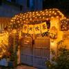 Solar Net Light Outdoor Garden Mesh String Light 2000K Golden Sunset Fairy Lighting Connectable for Bush Yard Hedge Patio Decor