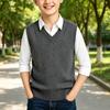 Boys' Knitted Vest Sweater for Winter, Soft Comfortable Sleeveless Pullover for Big Kids