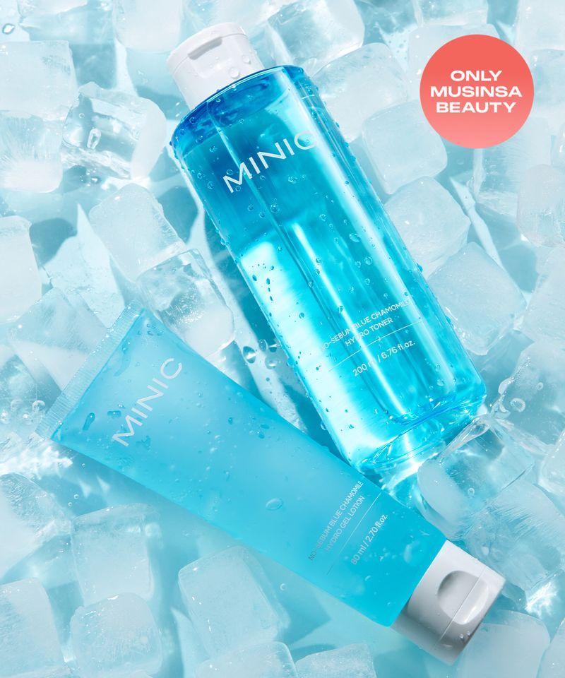 [Co-developed with Nakaflo] No Sebum Blue Chamomile Hydrating Soothing Toner 200ml + Gel Lotion 80ml Set