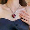 European and American Fashion Diamond-encrusted Ocean Heart Love Necklace Collarbone Chain Temperament Necklace Wholesale