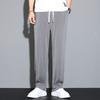 Sommerhose aus Eisseide für Herren, dünne, gerade Beinform, lockere, lässige Sporthose, schnelltrocknende Hose mit weitem Bein, Herrenhose