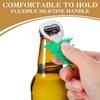1-20PC Christmas Beer Bottle Opener Santa Snowman Bottle Opener Silicone Stainless Steel Bottle Opener Party Decoration Supplies