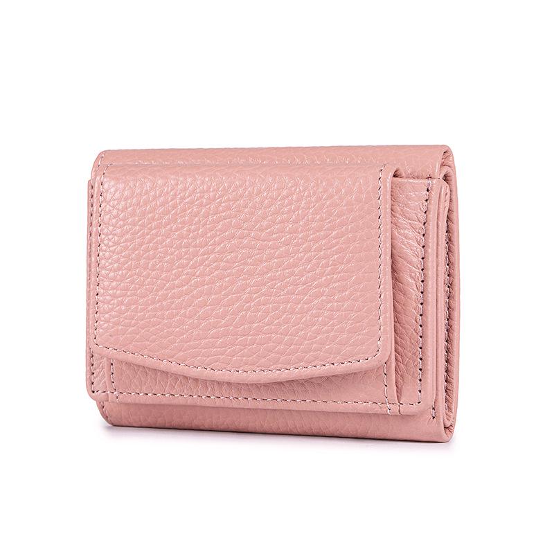 Damski portfel trójdzielny z prawdziwej skóry RFID w stylu japońskim i portmonetka na monety