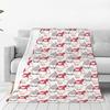 Custom Sofa Fleece Gnomes Merry Christmas Throw Blanket Warm Flannel Blankets For Bed Travel Couch Bedspreads