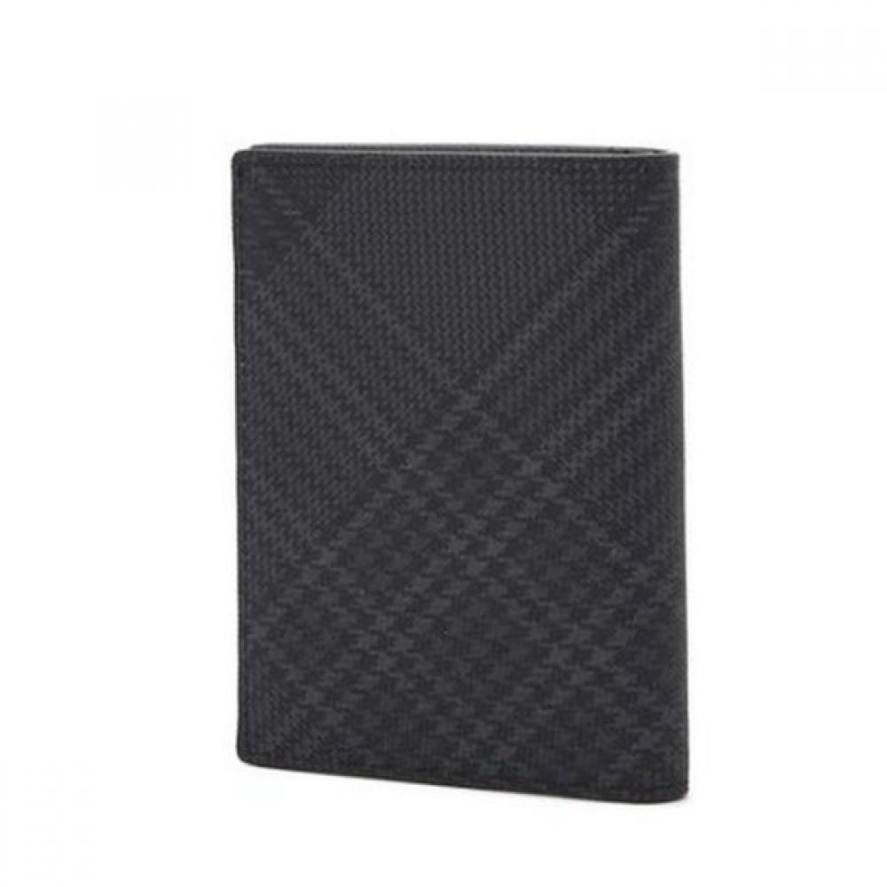 Daks Black Check Leather Slim Wallet Dbwa1e094bk