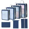 Waterproof Travel Packing Cubes Set, Thick Compression Bags for Clothes Underwear Shoes, Luggage Organizer Bags